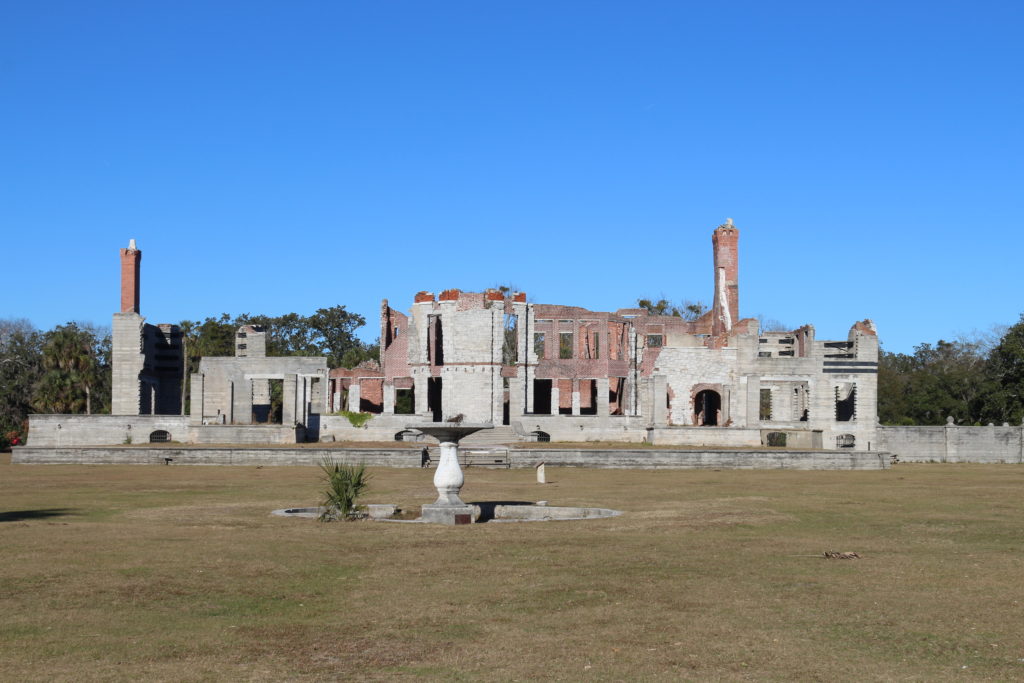How to Spend One Day on Cumberland Island: Taking the Lands and Legacies Tour 7 An old brick mansion that once stood is now in ruins after a devastating fire.