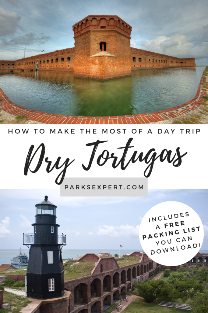 Dry Tortugas Day Trip: How to Make the Most of One Day on Garden Key 13 Even if you have limited time, there is a lot to pack into a Dry Tortugas day trip. Download your free checklist of things to do and learn how to get there. | Dry Tortugas Day Trip | Day Trip to Dry Tortugas | #drytortugas #nationalparks #florida