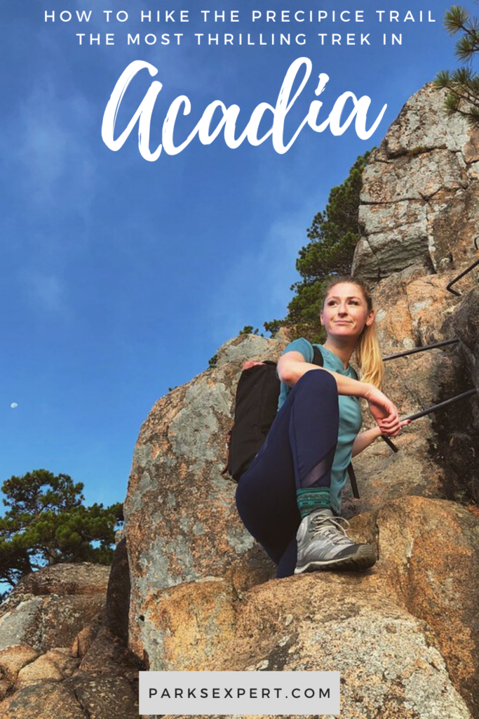How to Hike the Heart-Stopping Precipice Trail in Acadia National Park 23 Everything you need to know about hiking the Precipice Trail in Acadia National Park. This is easily the best trail in the park for the truly adventurous. | Hiking the Precipice Trail | Precipice Trail Acadia | #acadianationalpark #nationalparks #acadia #maine