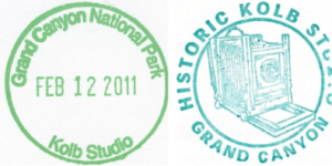 Visiting Grand Canyon National Park: The Expert Travel Guide 24 Two stamps from Kolb Studio at the Grand Canyon
