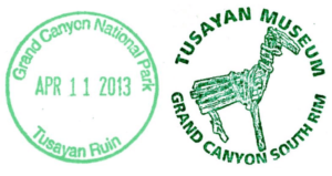 Visiting Grand Canyon National Park: The Expert Travel Guide 28 Two stamps from the Tusayan Museum at the Grand Canyon