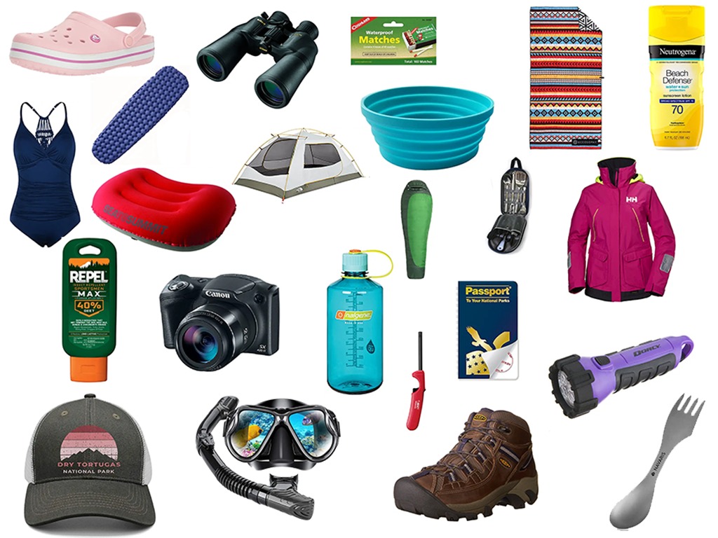 Camping at Dry Tortugas National Park: Everything You Need to Know 22 An assortment of gear needed for camping at Dry Tortugas National Park