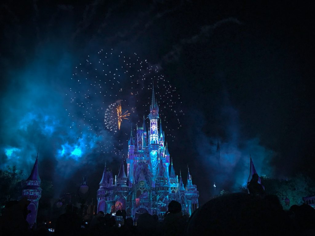 Florida Road Trip: 12-Day Florida Itinerary from Orlando to the National Parks 16 Fireworks above Cinderella's Castle at Magic Kingdom in Orlando. Seen on a Florida road trip.