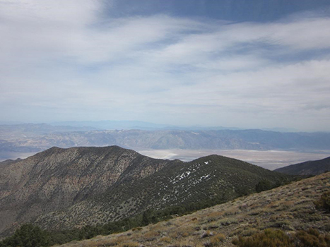 The 13 Best Hikes in Death Valley National Park You Won't Want to Miss 15 A view of mountains and desert from above. Wildrose Peak is one of the best hikes in Death Valley.