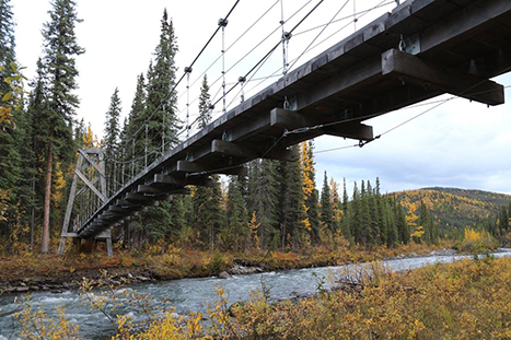 Best Hikes in Denali National Park: All 20 Trails Ranked by a Local 32 A suspension bridge over Riley Creek on Triple Lakes, one of the best hikes in Denali National Park