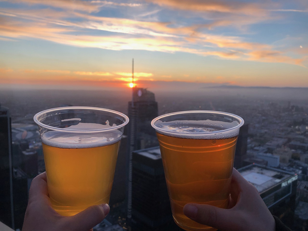 11-Day Southern California Road Trip: The Ultimate Itinerary 5 Two beers above a city skyline