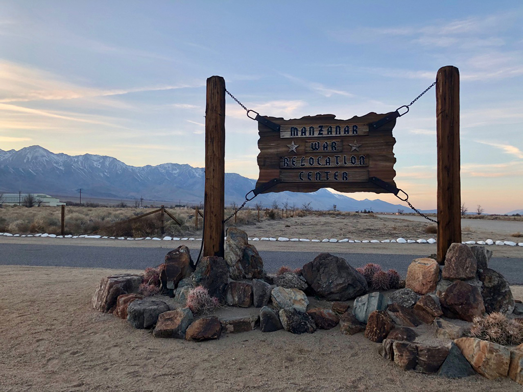 Manzanar National Historic Site 1 A historic sign for the Manzanar camp, seen on a southern California road trip