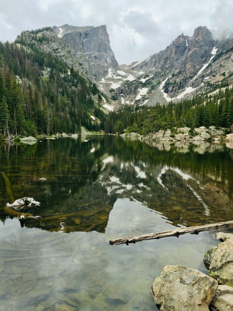 The 26 Best Hikes in Rocky Mountain National Park for Every Hiker 3 Granite mountains tower above a clear lake