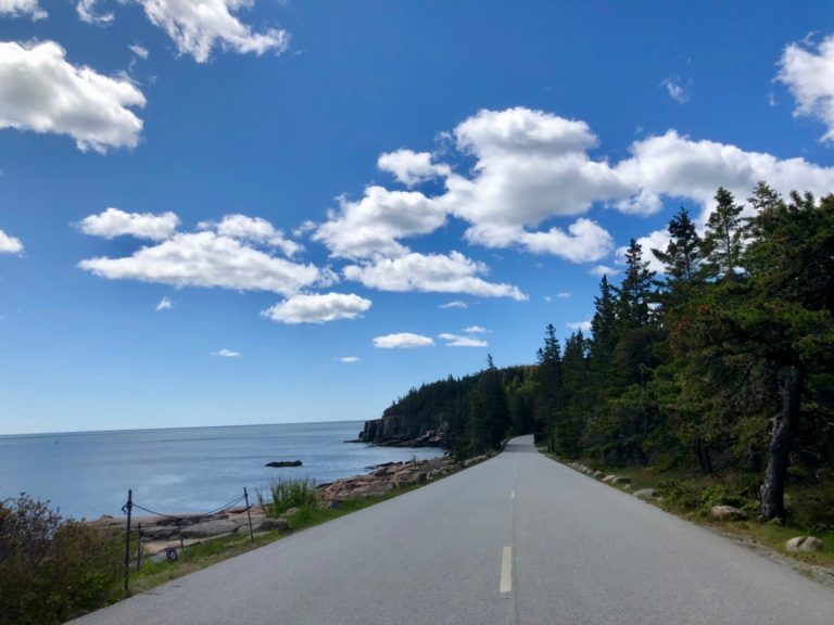 The Park Loop Road in Acadia parallels the rocky coast