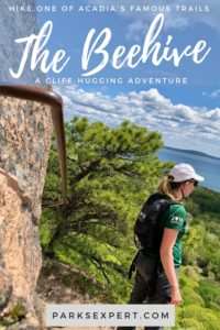 The Beehive Trail in Acadia: Everything You Need to Know About the Cliff-Hugging Hike 49 Everything you need to know about the Beehive Trail in Acadia, a series of iron-rung ladders and railings that assist you as you scale a granite cliffside. | Beehive Trail Acadia | Hiking the Beehive Trail | #beehive #acadia #acadianationalpark #maine