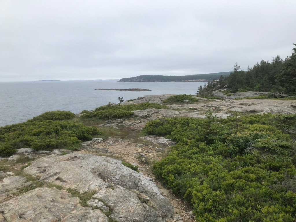 15 of the Best Hikes in Acadia National Park: Exploring Mount Desert Island 44 Overlooking the ocean on a foggy day on one of the best trails in Acadia