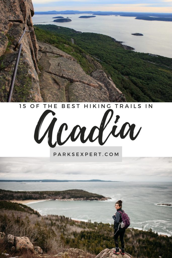 15 of the Best Hikes in Acadia National Park: Exploring Mount Desert Island 57 The best hikes in Acadia National Park go to rocky shorelines, thriving forests, or granite mountaintops. Some include all three. Download your free checklist! | Best Hikes in Acadia National Park | Best Trails in Acadia National Park | #acadia #acadianationalpark #nationalparks #maine