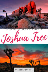 Camping in Joshua Tree National Park: The Ultimate Guide to All 9 Campgrounds 19 It can be challenging to decide where to stay when camping in Joshua Tree National Park, but this ultimate guide to all 9 campgrounds makes it easy. | camping in joshua tree national park | joshua tree campgrounds | joshua tree camping | #joshuatree #joshuatreenationalpark