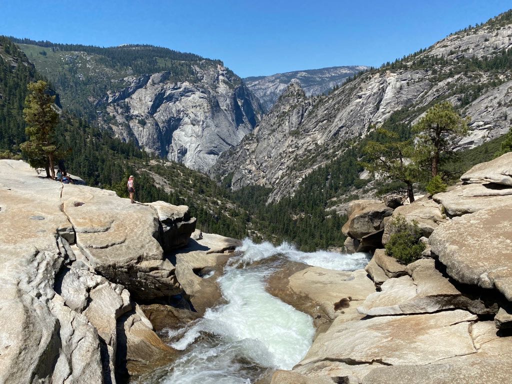 Hiking the Yosemite Mist Trail: Is It Worth the Climb? 6 Water rushes over the side of a cliff