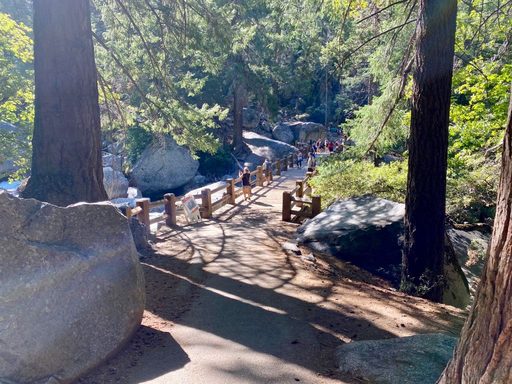 Hiking the Yosemite Mist Trail: Is It Worth the Climb? 3 A wooden footbridge over the Merced River near Vernal Falls