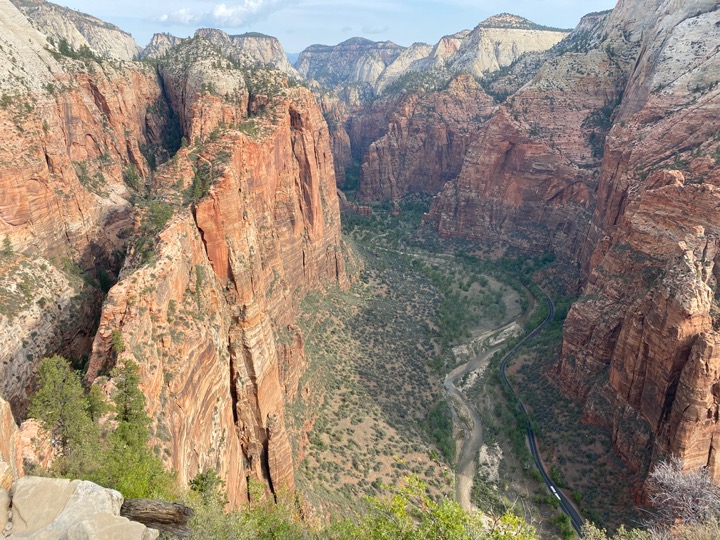 Perilous But Worth It: How to Safely Conquer the Angels Landing Hike in Zion National Park 39 A group of hikers on a narrow ledge on the Angels Landing hike