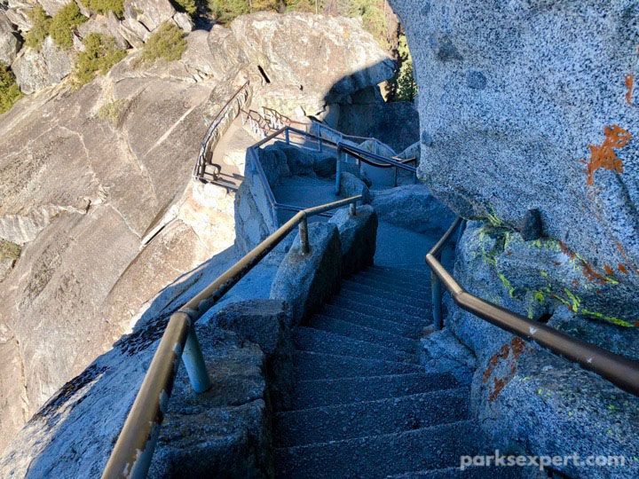 Hiking Moro Rock Trail: A View Worth the Grueling Climb 6 A set of stairs on the Moro Rock Trail