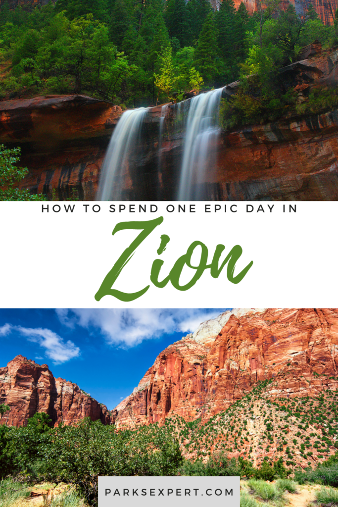One Day in Zion: 4 Ways to Spend an Epic 24 Hours in Zion National Park 39 There are so many fun things to do and see when you have one day in Zion National Park. You can spend one day exploring this beautiful park on foot or on scenic drive. No matter how you spend one day in Zion, we'll help make sure that it's a memorable experience! Here are four possible itineraries for an epic 24 hours in the park.