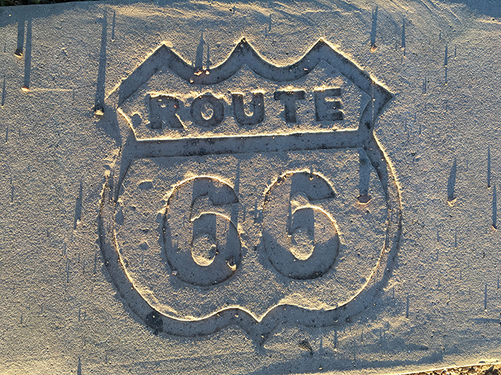 How to Spend One Day in Petrified Forest National Park Itinerary 20 A sign for Route 66 seen while spending one day in Petrified Forest National Park