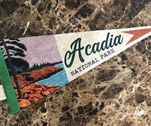 Acadia National Park wall pennant