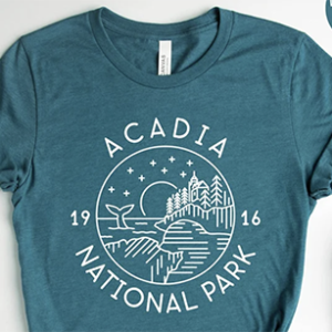 Blue Acadia National Park t-shirt