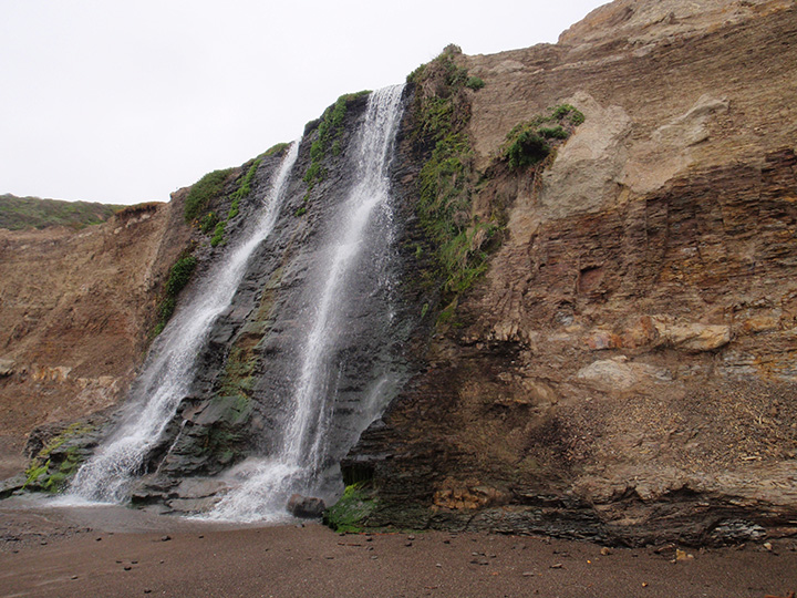 Alamere Falls Hike: The Ultimate Guide for Hiking to One of California’s Bucket-List Waterfalls 18 Anyone on a hike to Alamere Falls will be treated to this view: a waterfall emptying into the ocean