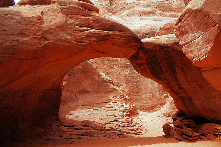 Ultimate Guide to an Epic One Day in Arches National Park Itinerary 26 A sandstone arch in a gully
