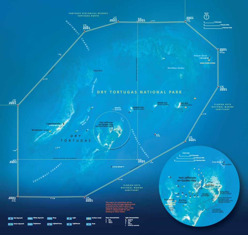 Dry Tortugas National Park 21 A map of Dry Tortugas National Park