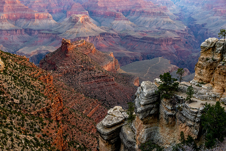 Grand Canyon Sunset: Best 13 Places to See Sunrise and Sunset at Grand Canyon National Park 22 A Grand Canyon sunset or sunrise presents incredible views and colors in the sky and reflected on canyon walls