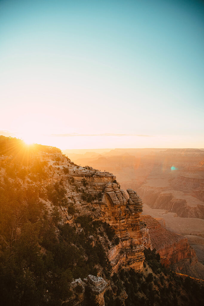Grand Canyon Sunset: Best 13 Places to See Sunrise and Sunset at Grand Canyon National Park 7 A Grand Canyon sunset or sunrise presents incredible views and colors in the sky and reflected on canyon walls