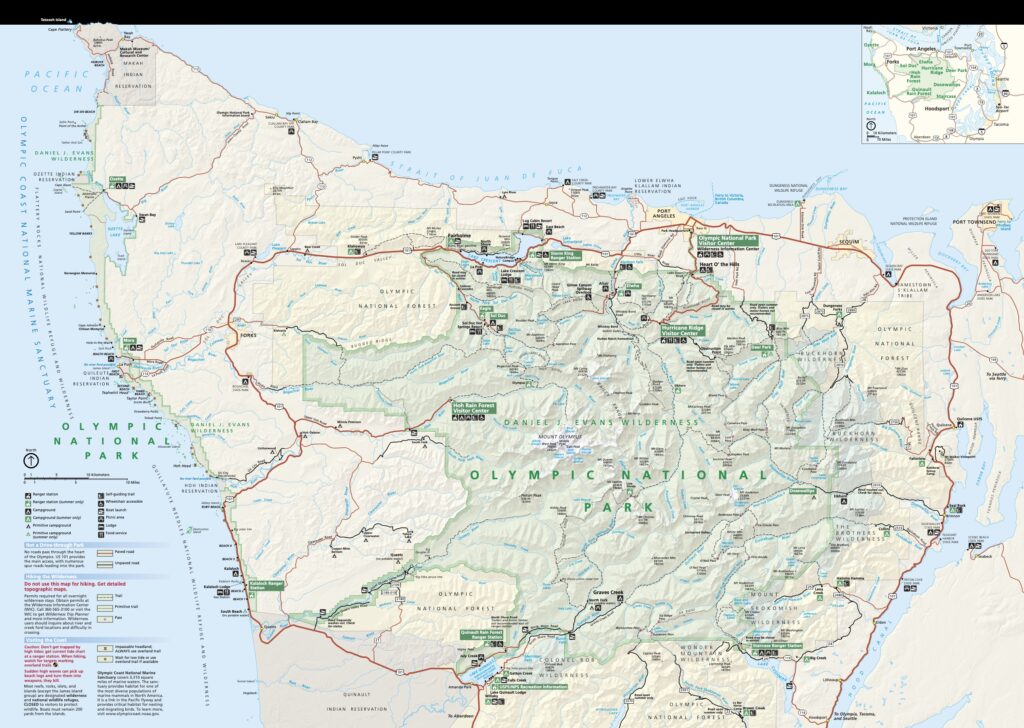 Olympic National Park Camping Guide: Everything You Need to Know About All 15 Olympic National Park Campgrounds 7 A full map of Olympic National Park