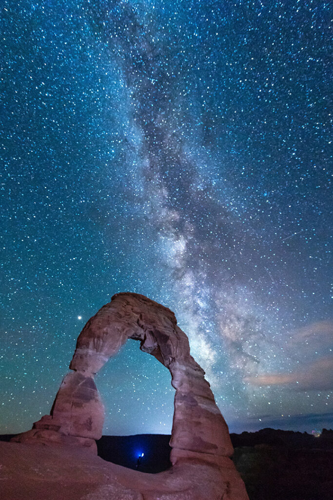Ultimate Guide to an Epic One Day in Arches National Park Itinerary 14 The stars and milky way light the sky above Delicate Arch