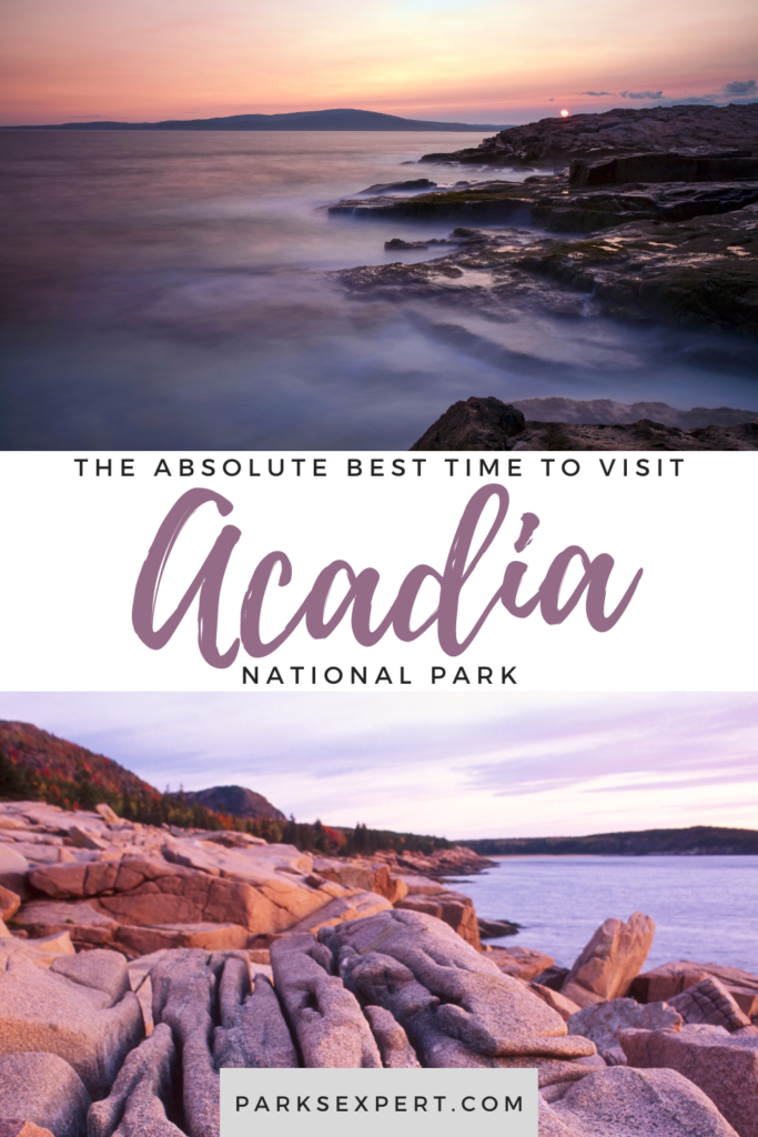 The Best Time to Visit Acadia National Park: When to See Fall Colors 57 Have you ever wondered when is the best time to visit Acadia National Park? Well, the answer depends on YOU. Find out the best time to visit Acadia for fall colors, the best weather, snow, Cadillac Mountain sunrise, and more.