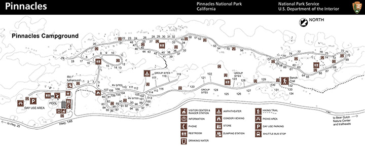 The Ultimate Pinnacles National Park Camping Guide 17 A map of the Pinnacles National Park Campground