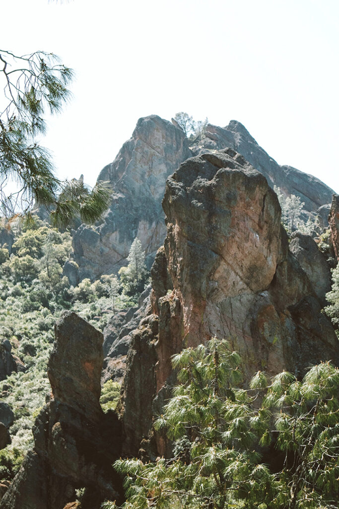 The Ultimate Pinnacles National Park Camping Guide 13 Tall rock spires on a cloudy day
