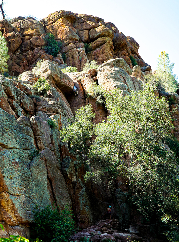 The Ultimate Pinnacles National Park Camping Guide 2 Rock climbers ascend a rock wall