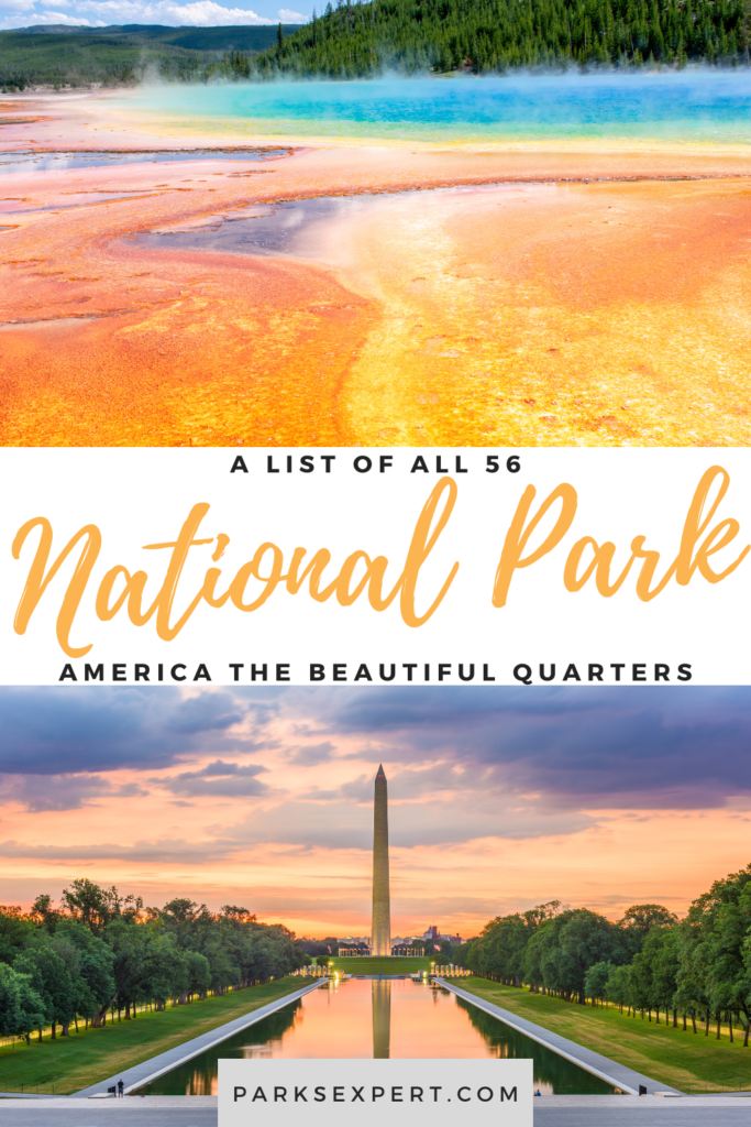 56 National Park Quarters List (With Pictures!) 78 A complete list of all 56 national park quarters with pictures! Discover the unique designs representing America's best idea and the best ways to collect and display the national park coins.