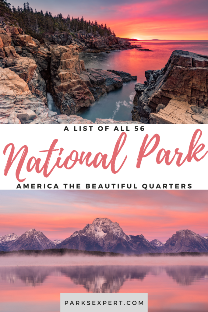 56 National Park Quarters List (With Pictures!) 80 A complete list of all 56 national park quarters with pictures! Discover the unique designs representing America's best idea and the best ways to collect and display the national park coins.
