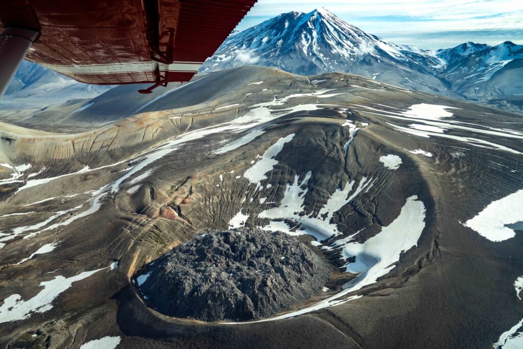 The 13 Best Things to Do in Katmai National Park: Bears and Volcanoes Galore 31 From a plane window, view over a crater