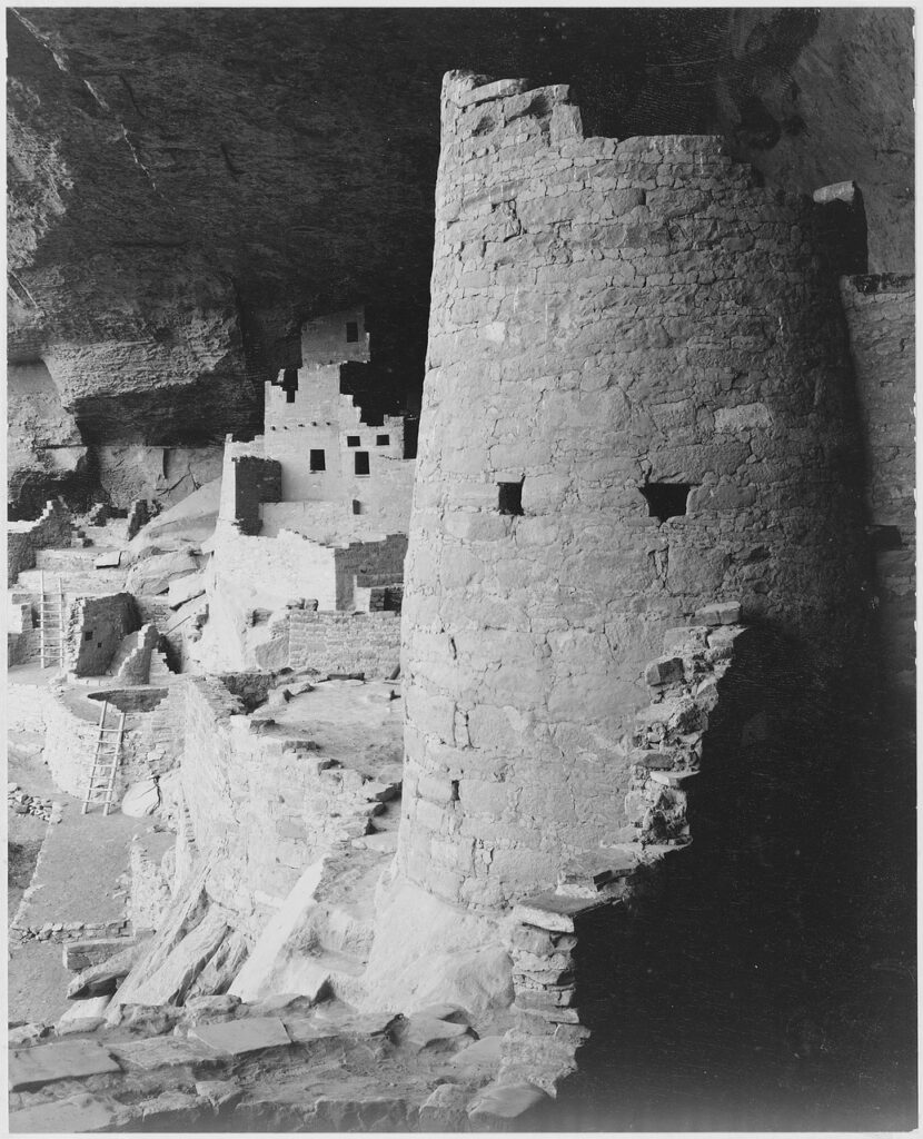 Camping in Mesa Verde National Park: Is Morefield Campground the Best in the National Parks? 5 A black and white photo of pueblo cliff dwellings