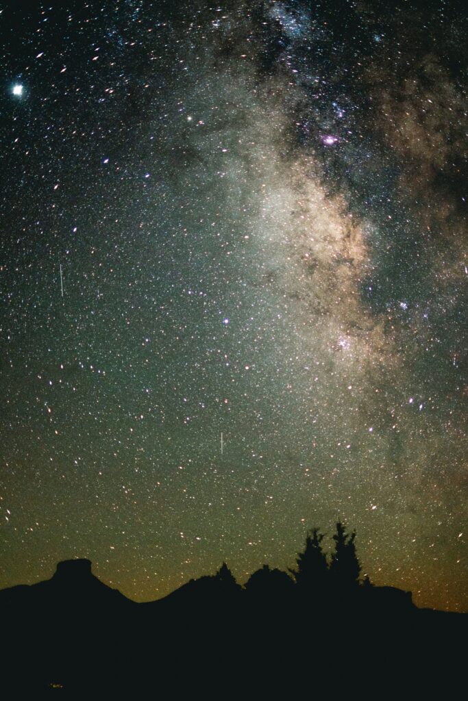 Camping in Mesa Verde National Park: Is Morefield Campground the Best in the National Parks? 11 The milky way illuminated above rocky mesas and jagged rocks