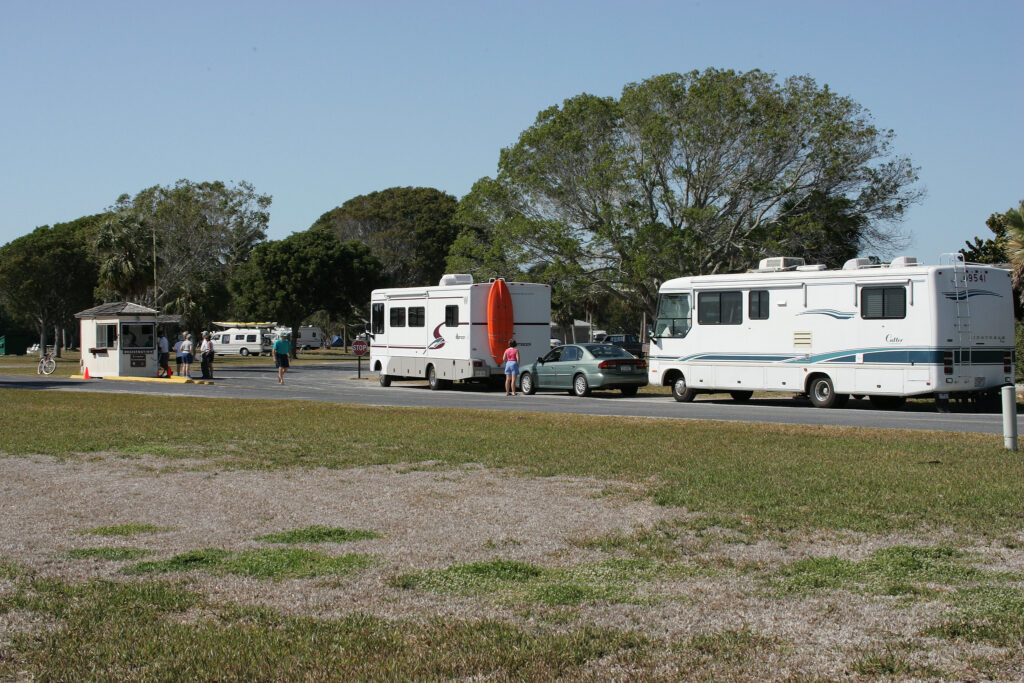 Everglades National Park Camping Guide: Everything You Need to Know 15 RVs line up to check in to the Flamingo Campground in Everglades National Park