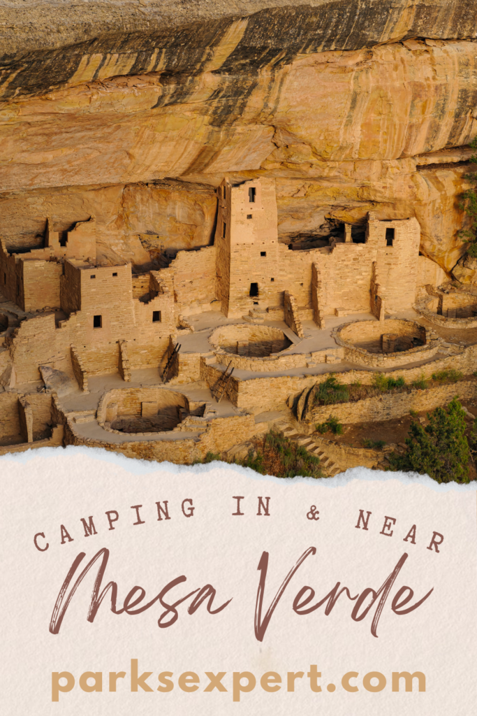 Camping in Mesa Verde National Park: Is Morefield Campground the Best in the National Parks? 21 Pin The Parks Expert's Mesa Verde National Park Camping Guide | This pin features a photo of cliff dwellings