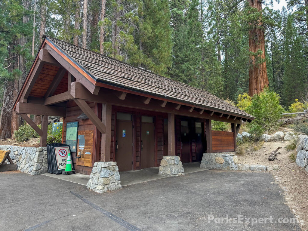 Hiking the General Sherman Tree Trail in Sequoia National Park: How to See the World's Largest Tree 12 Bathrooms at the General Sherman Tree accessible parking lot